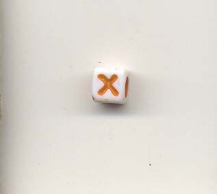 Alphabet beads - Letter X