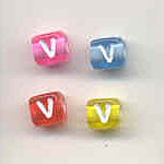 Alphabet beads - Letter V