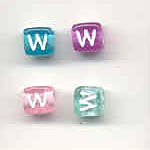 Alphabet beads - Letter W