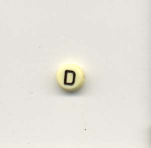 Alphabet beads - Letter D