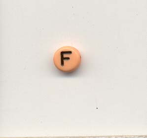 Alphabet beads - Letter F