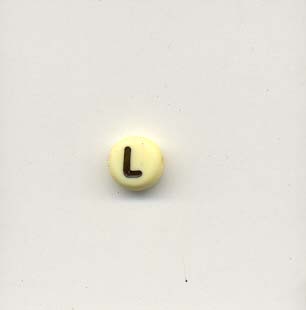 Alphabet beads - Letter L