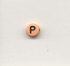 Alphabet beads - Letter P