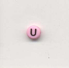 Alphabet beads - Letter U