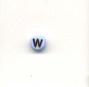 Alphabet beads - Letter W