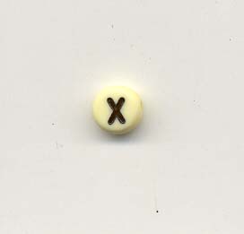 Alphabet beads - Letter X