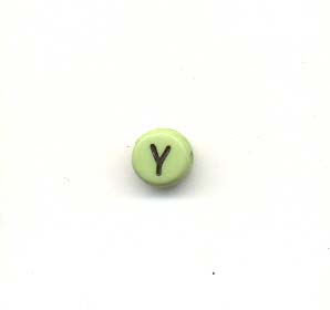 Pastel round alphabet beads