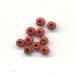 Round 4mm wooden beads - Matt - Red