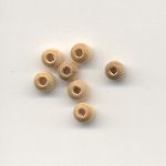 Round 4mm wooden beads - Matt - Natural