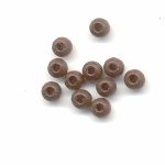 Round 4mm wooden beads - Matt - Brown