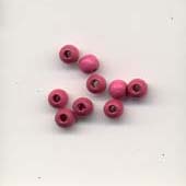 Round 4mm wooden beads - Matt - Cerise