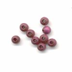 Round 4mm wooden beads - Matt - Mauve