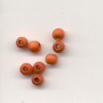 Round 4mm wooden beads - Matt - Orange