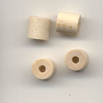 7x7mm Wooden cylinder beads - natural