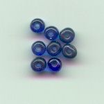 Cobalt drawn pony beads