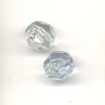 10mm faceted plastic bead - Blue