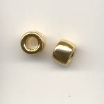 5x8mm metallised plastic pony bead - Gold