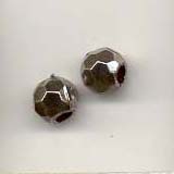 10mm metallised faceted bead - Silver