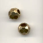 10mm metallised faceted bead - Gold