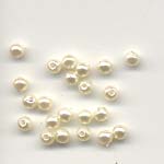 Round plastic pearls - 3mm