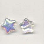 Glass moon star beads - Clear