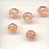 7mm round Indian glass lustre lamp beads - Cream