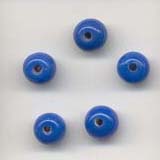 7mm round Indian glass opaque lamp beads - Royal B