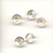 7mm round transparent  glass lamp beads - Clear