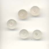 7mm round frosted  glass lamp beads - Clear