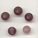 7mm round frosted  glass lamp beads - Amethyst