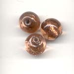 10mm round glitter lamp beads - pale pink