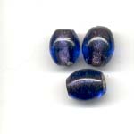 Oval glitter lamp beads