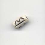 12mm tubular bone beads - Zig Zag