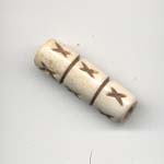 25mm tubular bone beads - Criss Cross