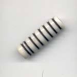 25mm tubular bone beads - Stripy