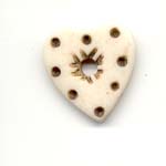 20mm heart shaped bone disc