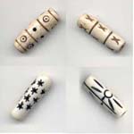 Mixed bone beads