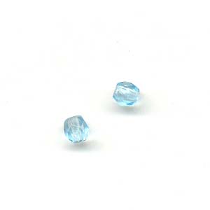 Faceted glass beads - 3mm - Turquoise
