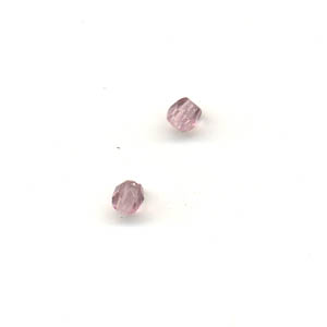 Faceted glass beads - 3mm - Amethyst