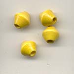 Perles Bois Fantaisies - 8mm - Jaune