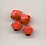 Perles Bois Fantaisies - 8mm - Rouge