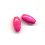 Perles Bois  - Olives 6x12mm - Fuchsia