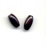 Perles Bois  - Olives 6x12mm - Noir