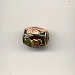 10mm tubular enamel beads - Black