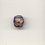 8mm tubular enamel beads - Royal Blue
