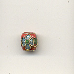 8mm tubular enamel beads