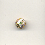 8mm round enamel beads - White