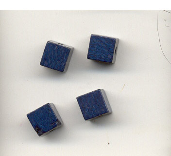 6mm Polished Square Beads - Turquoise