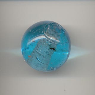 Large spherical glass bead - Aqua