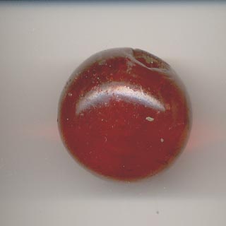 Large spherical glass bead - Red